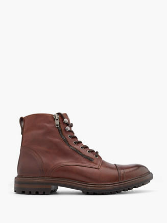 AM SHOE Leder Schnürboots